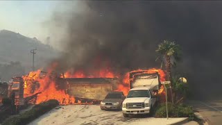Wildfires destroy homes across southern calif.
