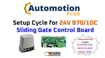 Roger Technology Setup Cycle for 24V B70/1DC Sliding Gate Control Board
