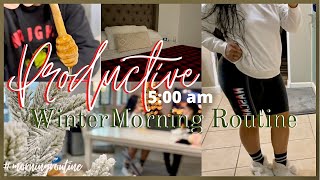 WINTER MORNING ROUTINE- MY 5:00 am PRODUCTIVE MOM MORNING ROUTINE