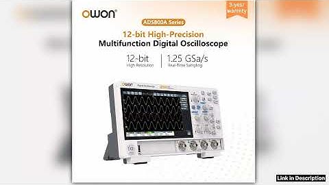Owon Digital Oscilloscope ADS800A 2CH4CH 125Gss 500uVdiv 12bit High Resolution Touchable Fluorescen