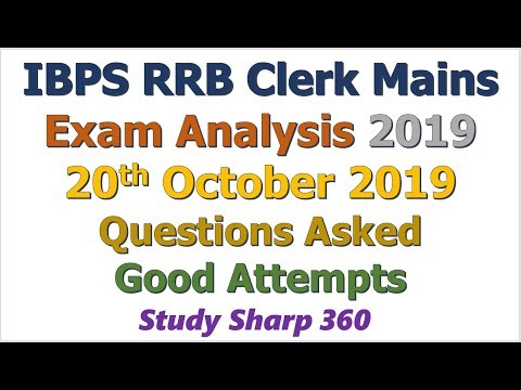 IBPS RRB Clerk Mains Exam Analysis 2019 | IBPS RRB Clerk Mains 2019 Exam Review, Expected Cutoff