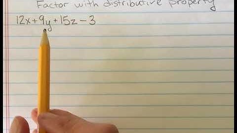 Factor with distributive property