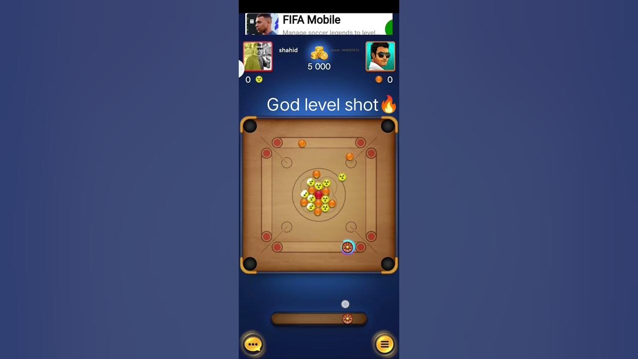 Carrom pool god level shot 🔥 carromkingyt 👿carrom YouTube
