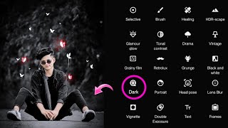 Snapseed Dark effect Photo editing tutorial Tricks 2024 Background Combination Tutorial face white