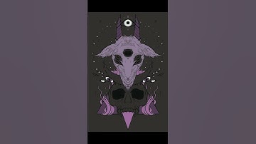 Drawing A Baphomet Like Goat With Procreate #shorts