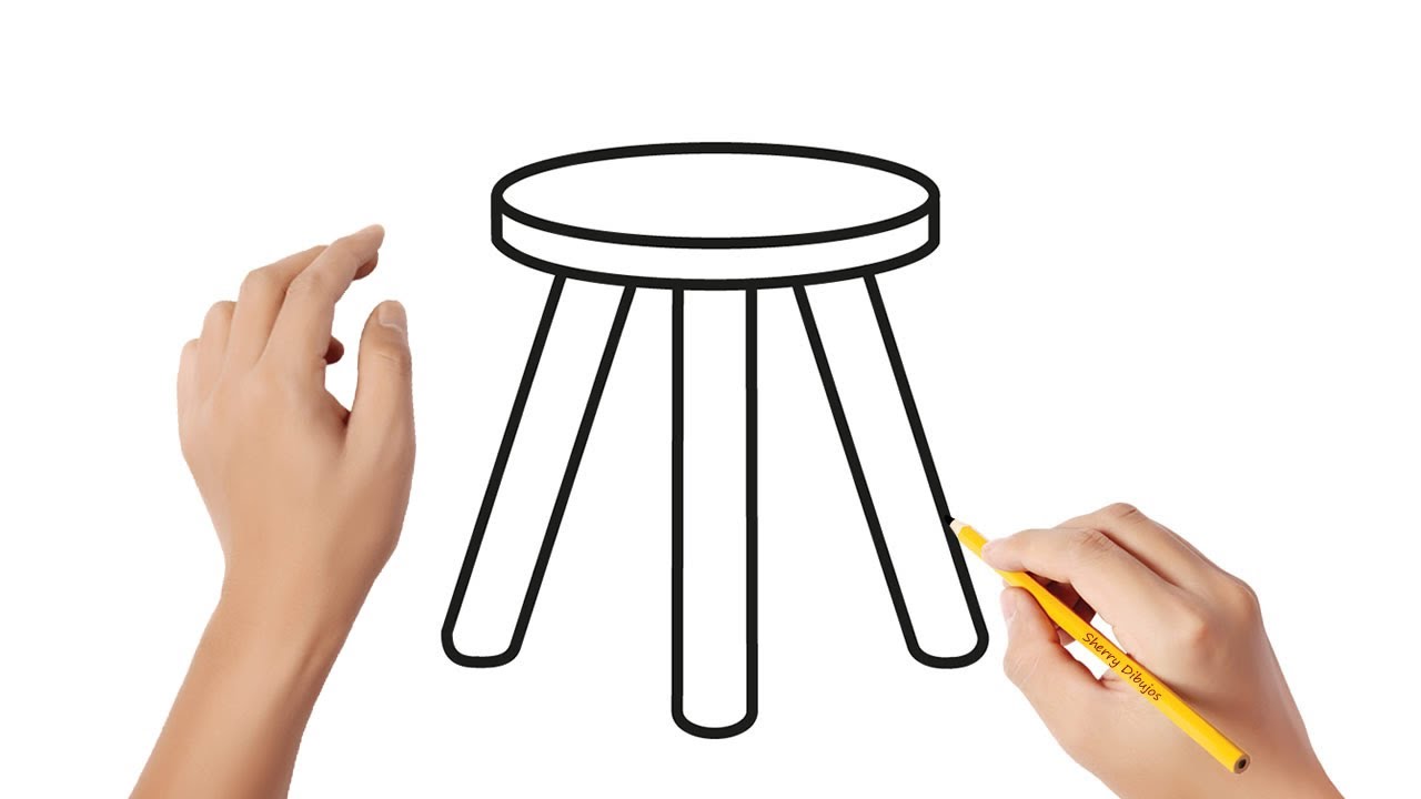 Cómo dibujar un taburete | Dibujos sencillos - thptnganamst.edu.vn
