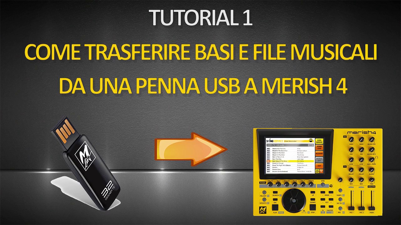 Trasferire file dalla Penna a Merish 4