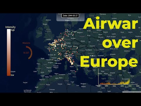 World War 2: Air war over Europe - Every day - THOR data 1942 to 1945