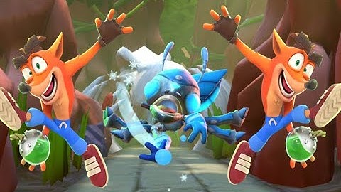 CRASH BANDICOOT ON THE RUN : DINO MIGHT! ( WUMPA ISLAND) FROSTY AND DRONE DEFEAT