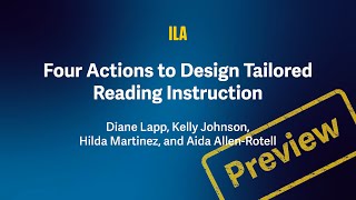Preview: Four Actions to Design Tailored Reading Instruction
