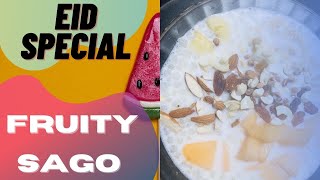 Sago fruit salad |No custard | Easy Fruit Dessert Recipe | sandhyas creative vlogs