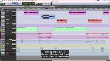 Pro Tools clip snapping shortcuts