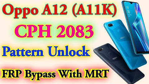 Oppo A12 Pattern Unlock With MRT | Oppo A11K CPH2083 Pattern Unlock With MRT One Click Only Done 👍