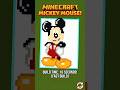😱 Minecraft Mickey Mouse in 10 Seconds?! (FAST BUILD)