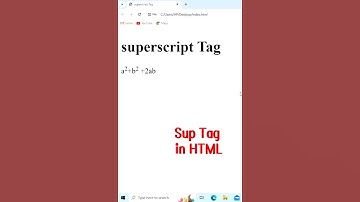 Superscript Tag in HTML 🔥🔥👈 || #html #shorts #htmltags #tags #bca