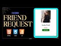 Make Friend Request Using HTML CSS JS || JavaScript Project for beginner || HTML CSS JS Projects