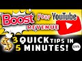 BOOST YOUR YOUTUBE REVENUE! 3 TIPS in 5 MINUTES! #youtube #adbreaks