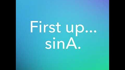 Sine and Cosine of complementary angles