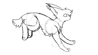 Animation Of A Lynx Running WIP