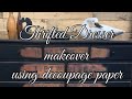 Thrifted Dresser Makeover || Decoupage Paper || The Chippy Barn Line