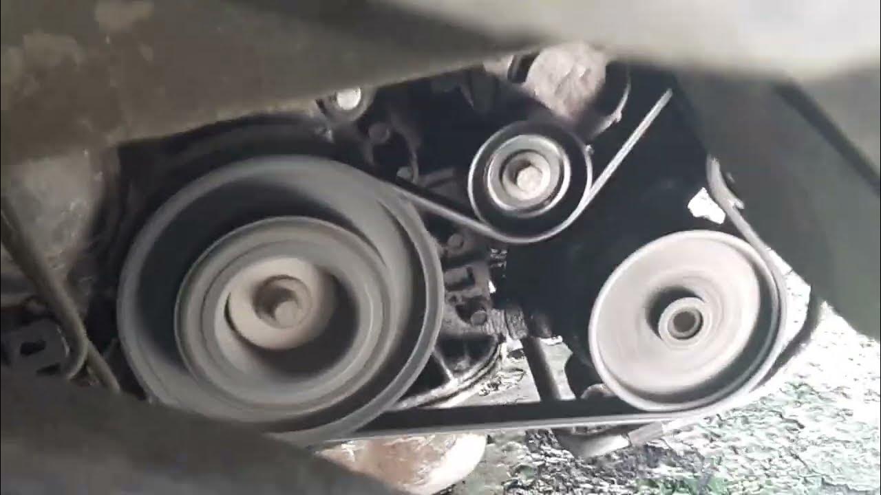 The alternator belt broke the tensioner pulley, which in turn cut the