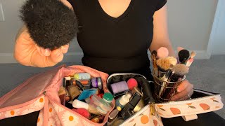 LoFi ASMR Sampling and Organizing Your Makeup (lots of rummaging and brushing)