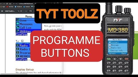 MD-380 TYT-TOOLZ , Programmable Buttons