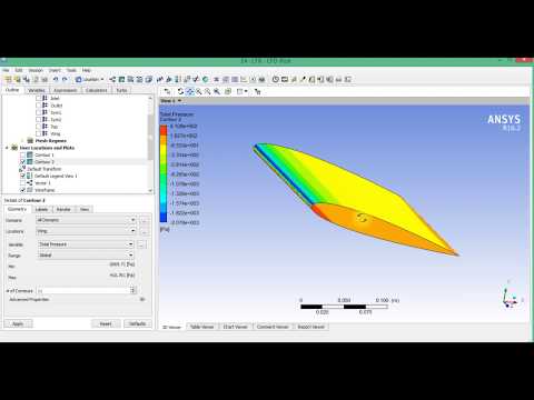 3.4 Моделирование обтекания элемента крыла в ANSYS CFX