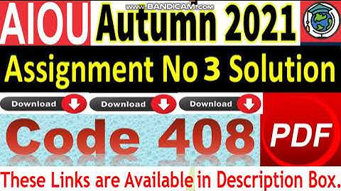 AIOU Code 408 Solved Assignment No.3 Autumn 2021 || Subject: Arabic || Level: Bachelor/BA