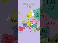 How To Say Yes European Languages Comparison Shorts Comparison Language Map