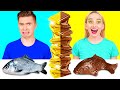Челлендж Шоколадная еда vs. Настоящая еда #4 от HAHANOM Challenge