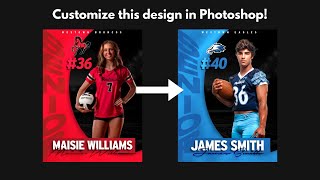 Photoshop Senior Night Poster Tutorial - Edit Template