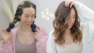 BOCCOLI con i CALZINI: CAPELLI MOSSI SENZA CALORE ~ Overnight Sock Curls | Silvia Viscardi