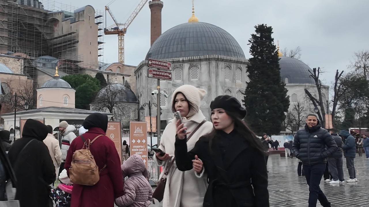 Султанахмет 4K Walk | Голубая мечеть, Айя-София и Обелиск