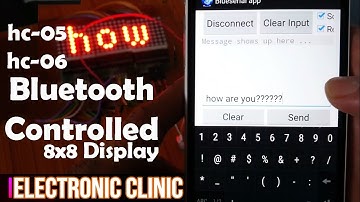 8x8 LED Matrix MAX7219 Arduino with Scrolling Text & Android Control via  hc-05  hc-06 Bluetooth
