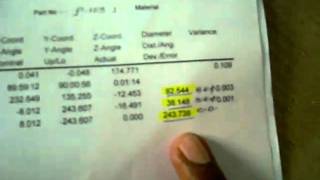 center distance cmm report