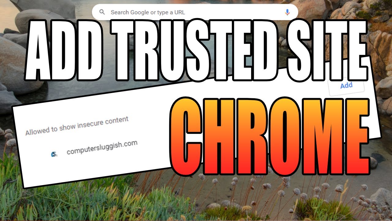 adding trusted sites to chrome adding trusted sites to chrome