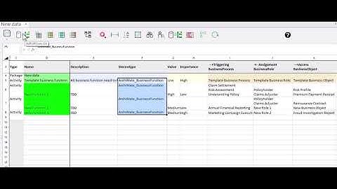Fast importer for adding complex data with connections to Sparx EA