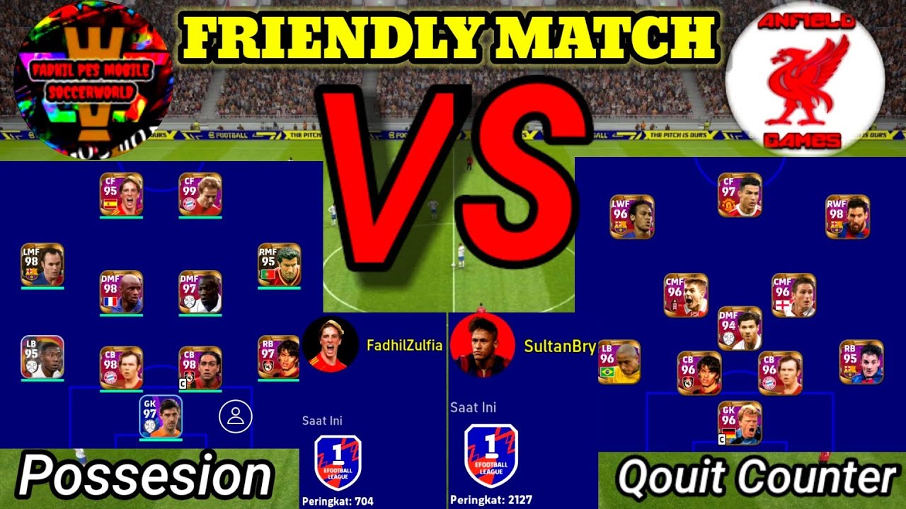 FRIENDLY MATCH BARENG BANG ANFIELD GAMES SALING ADU SERANGAN EFOOTBALL 2022 MOBILE