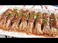 Super Easy Japanese Tapas! Enoki Mushroom Meat Roll Recipe 日式金菇肥牛(猪肉)卷 Beef / Pork Rolls