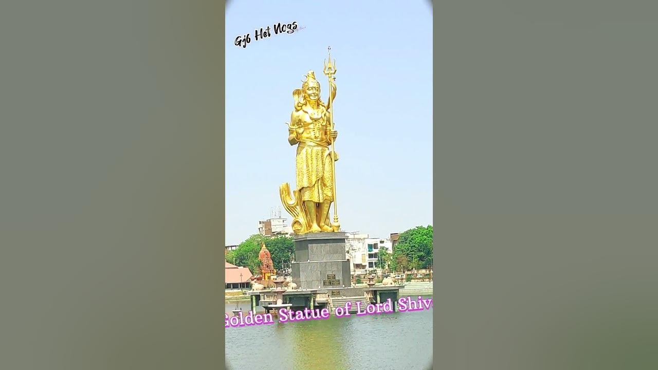 Gold Plated Lord Shiva statue AT SurSagar Lake Vadodara vlogs shorts