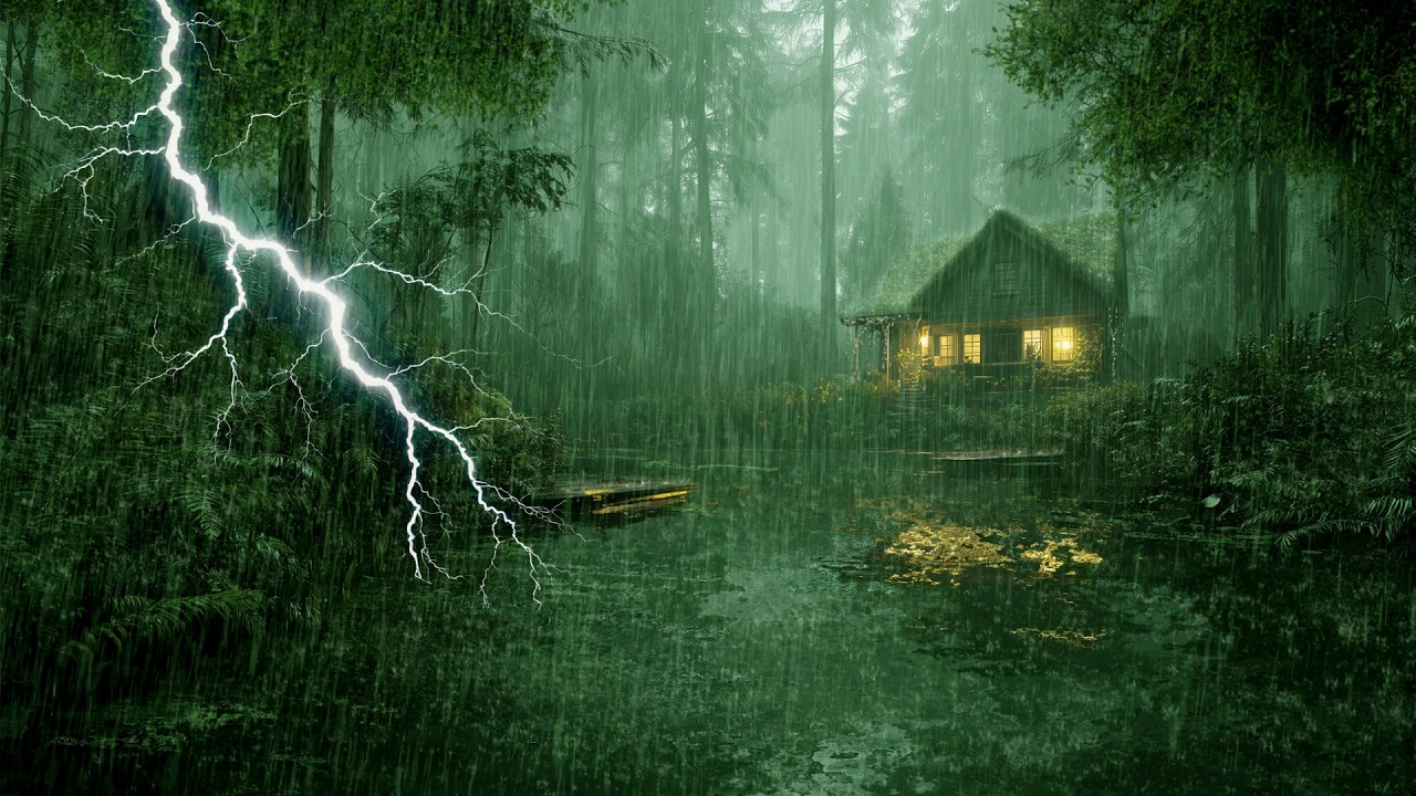HEAVY RAIN AND THUNDER SOUNDS - DEEP SLEEP | Thunderstorm for Sleeping ...