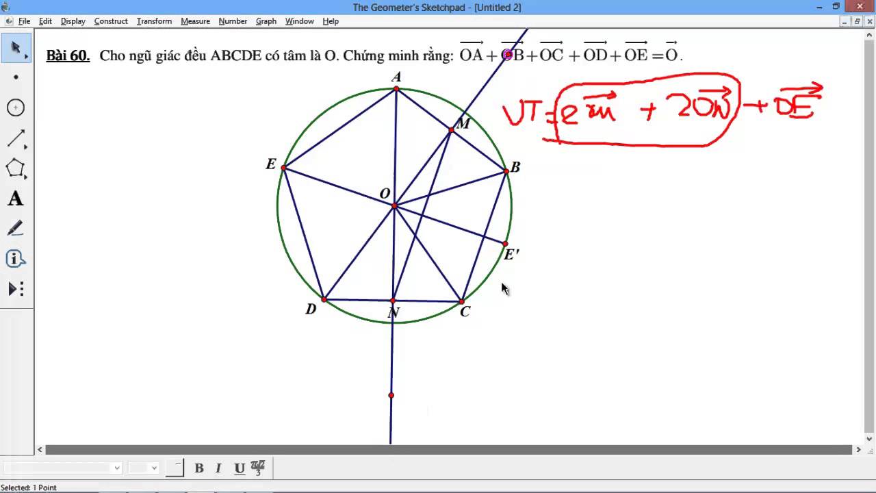 TOÁN 10 HH] I.B CHỨNG MINH VECTOR - Bài 11 60 Ngũ giác đều OA OB ...