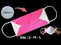 NEW version - NO FOG ON GLASSES - DIY Simple fabric 3D face mask sewing tutorial, is very fast &easy