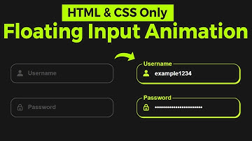 Modern Floating Input Form Design with Icons | HTML & CSS Only
