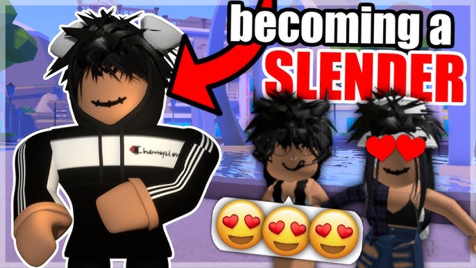 Becoming a slender in roblox (ROBLOX TROLLING) 