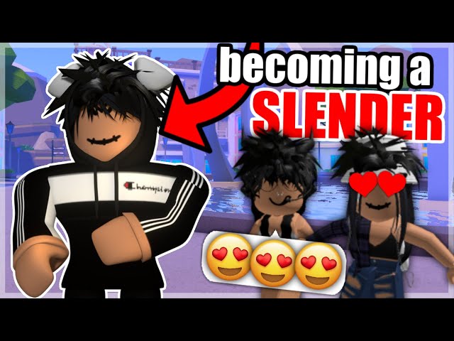 pretending to be a slender boy in roblox - BiliBili