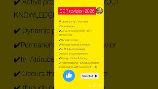 Learning Characteristics in CDP | Quick Revision 2026 #cdpnotes #learningtopic #tstet2026 #ctet