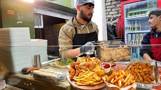 incredible delicious IRAN STREET FOOD! - Persian Fried chicken and fries 500 by a day