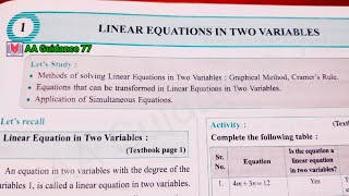 10th std| Mathematics |Part-1|Lesson 1 LINEAR EQUATIONS IN TWO VARIABLES | PRACTICE SET 1.5 |Digest
